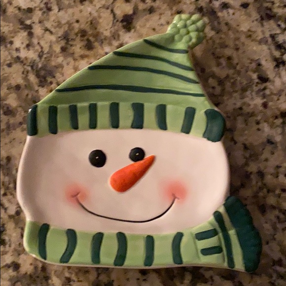 ‘Snow Much Fun’ Brand Snowman Plate Set of 4 - Picture 5 of 5